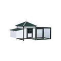 White Wooden Chicken Coop and Rabbit Hutch X92989