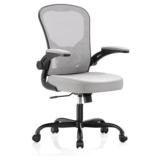 High Back Mesh Ergonomic Office Chair with Flip-up Armrests D717478