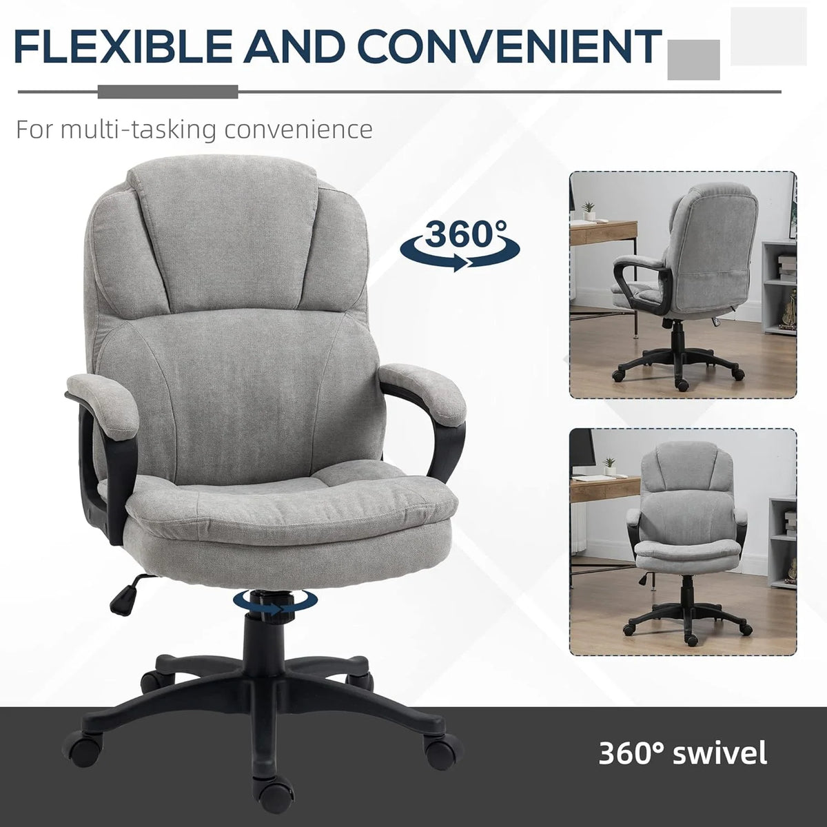 Gray Massage Office Chair with USB Power D84532
