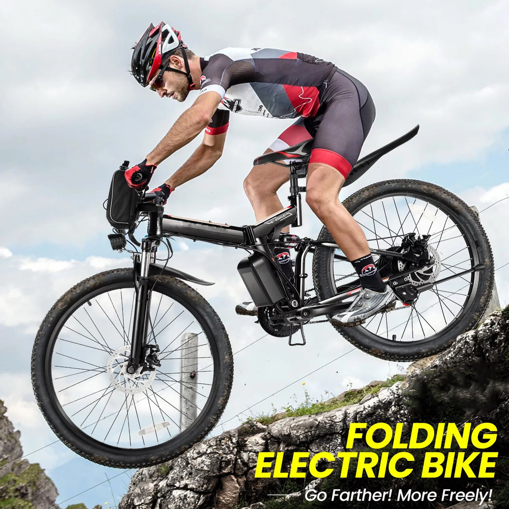 500W 26" Folding Electric Bicycle U89196