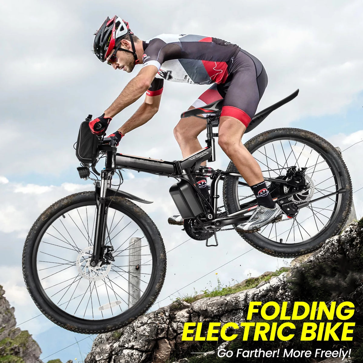 500W 26" Folding Electric Bicycle U89196