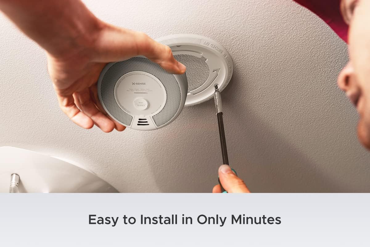 Wireless Interconnected Combination Smoke and Carbon Monoxide Detector, 10-Year Battery, Pack of 6 R62313