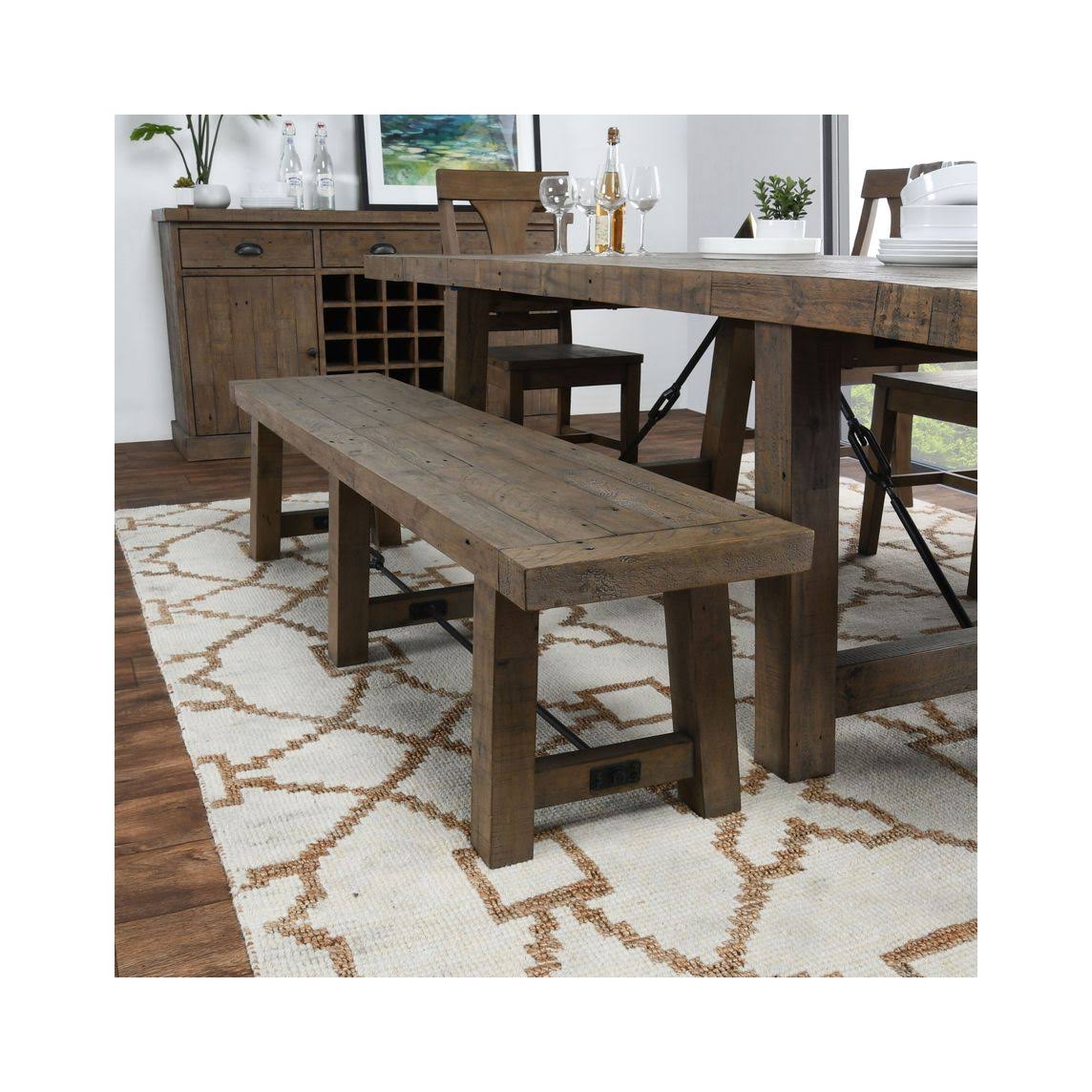 Reclaimed Pine Bench F23231