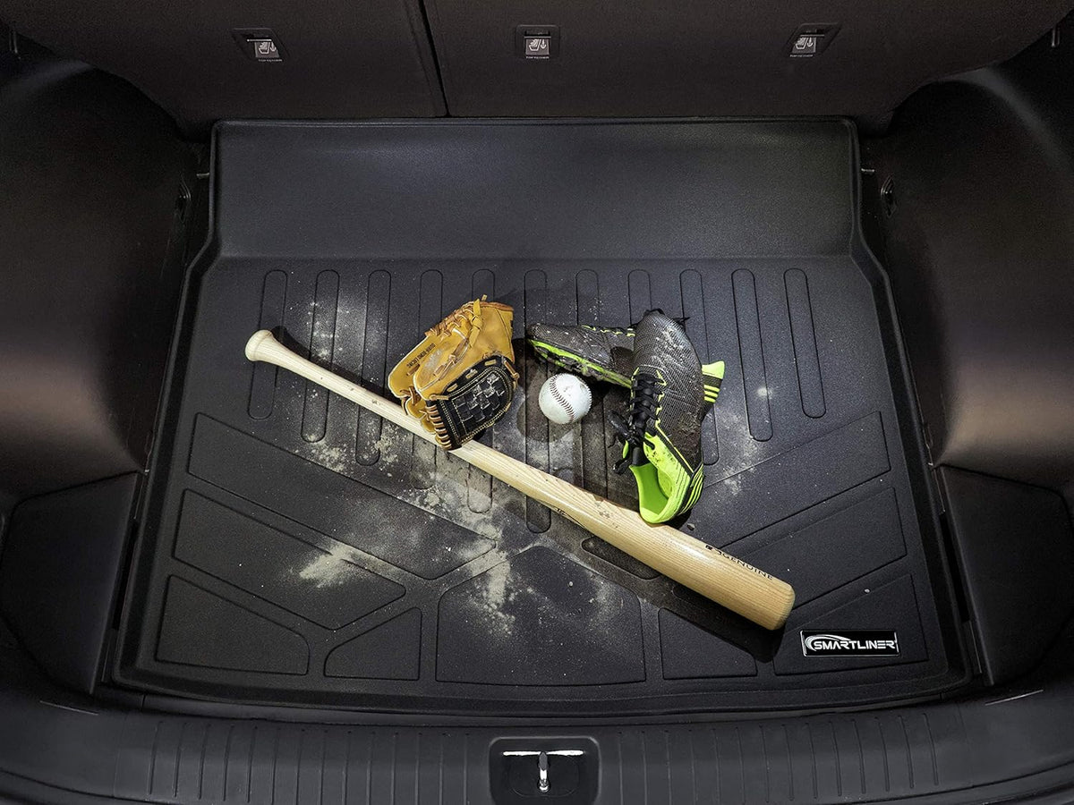 Custom Fit Floor Mats 2 Rows and Cargo Liner Set Black H419765