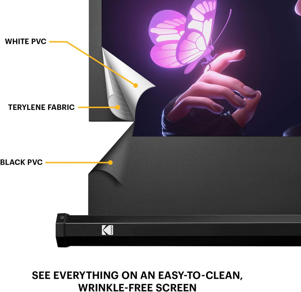 80” Portable Projection Screen with Tripod Stand and Carry Bag O765712