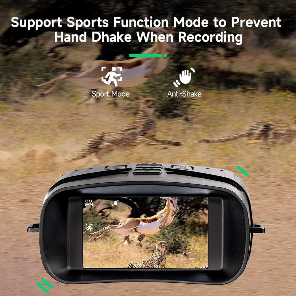 Night Vision Binoculars Goggles with 3'' Screen Rechargeable Lithium Battery S41421