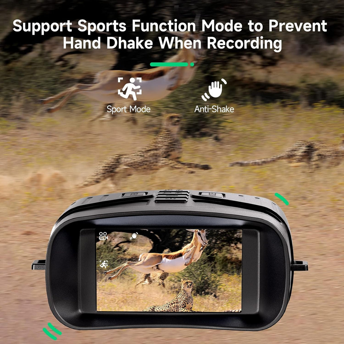 Night Vision Binoculars Goggles with 3'' Screen Rechargeable Lithium Battery S41421