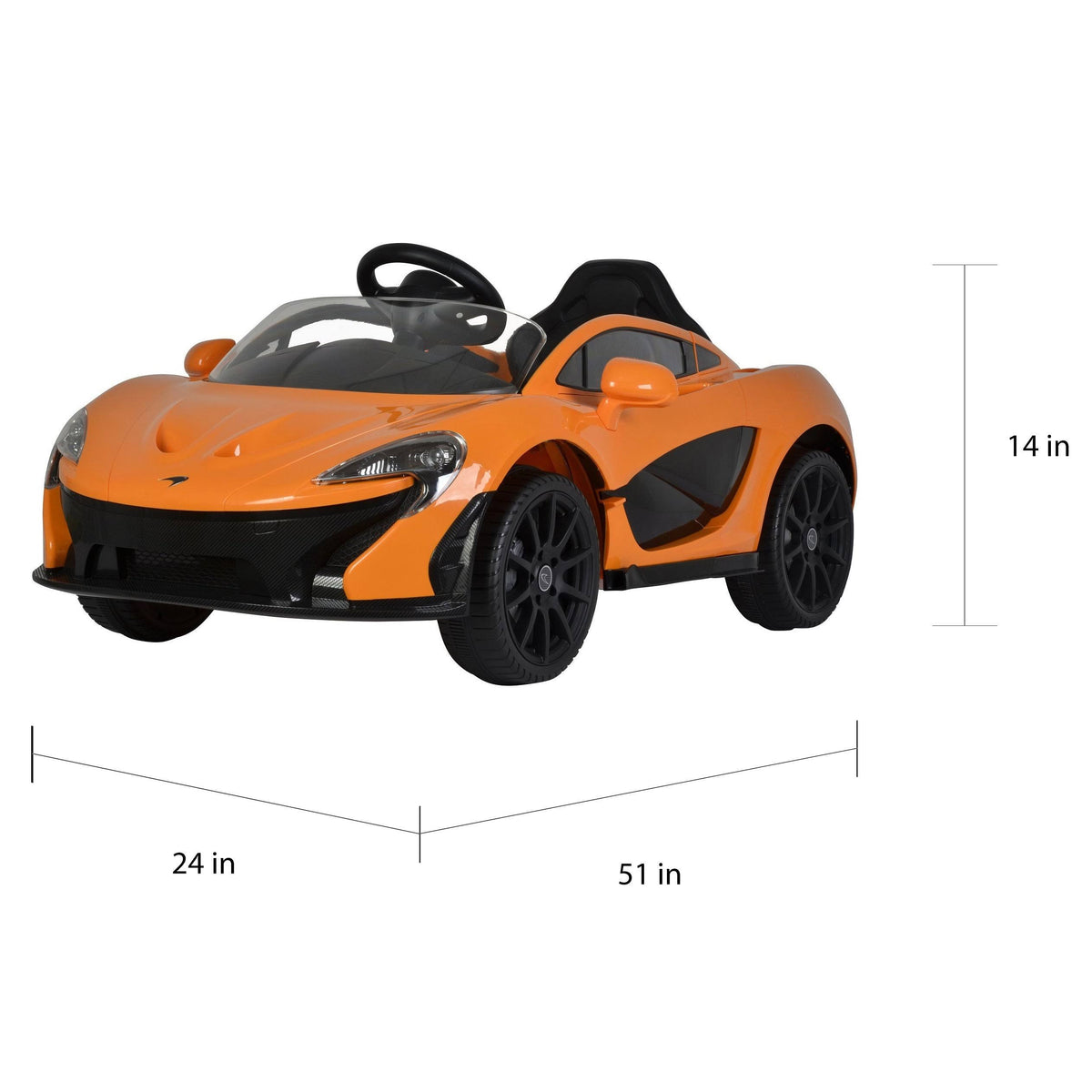 Orange 12V Ride on Car V43829