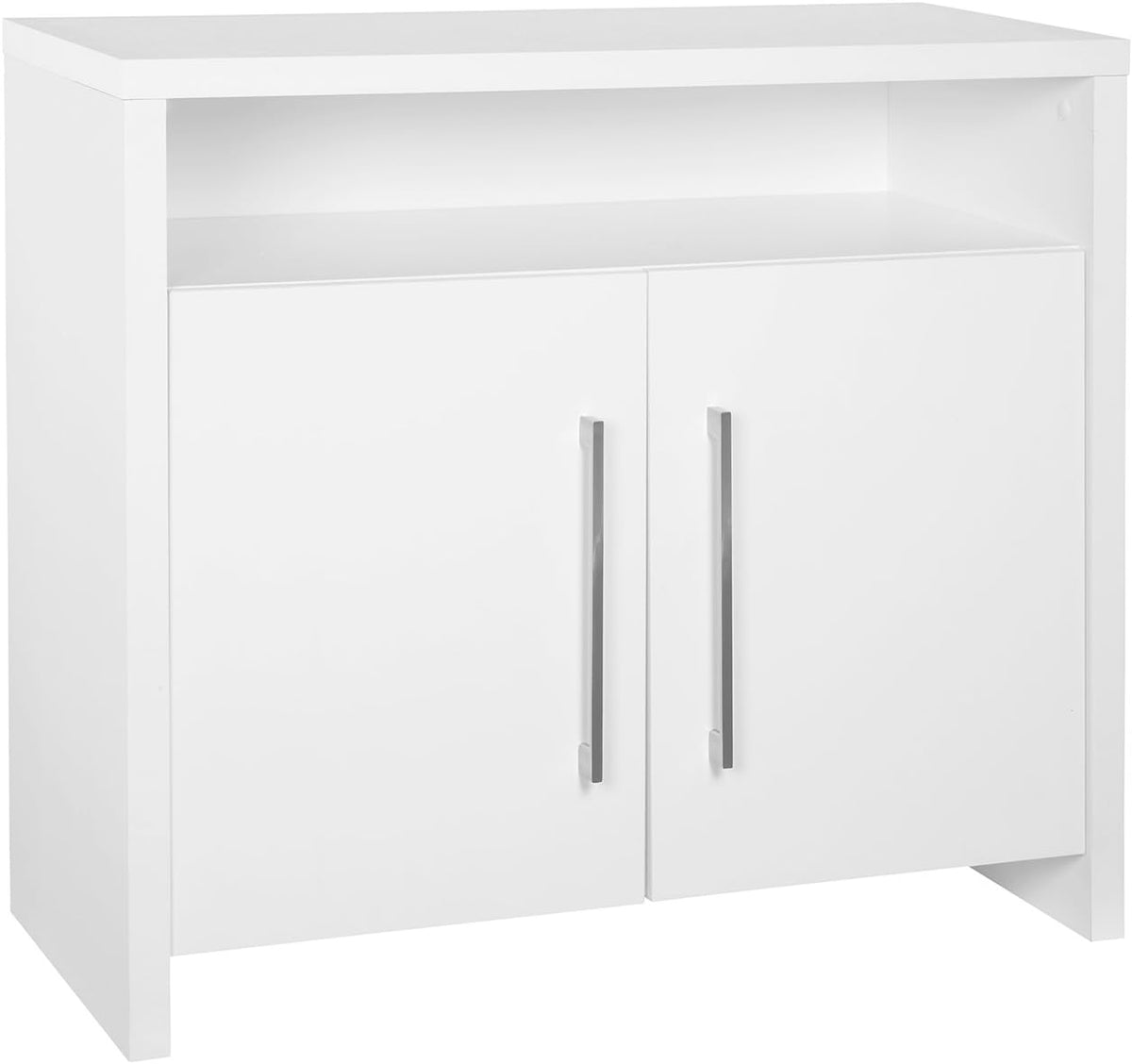 White 2-Door Storage Cabinet with Shelf U132