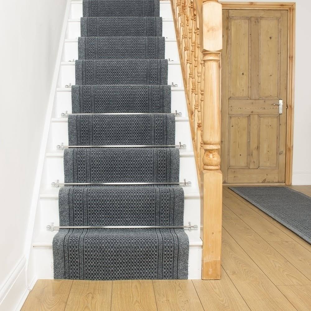 Aztec Gray Stair Carpet Runner 6 foot P850954