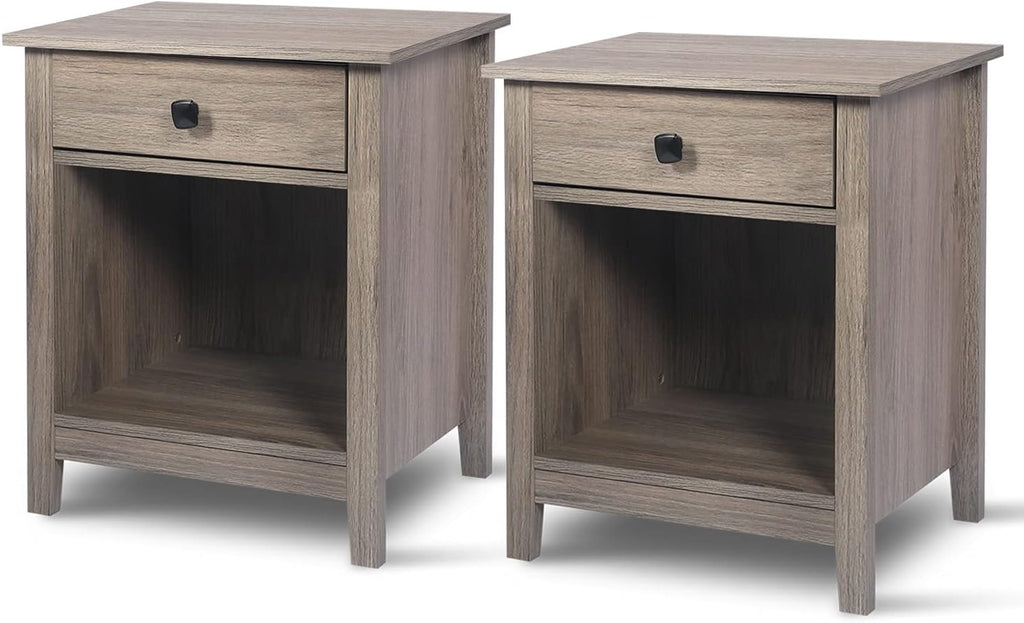 Set of 2 Wood Nightstands with Drawers A303062