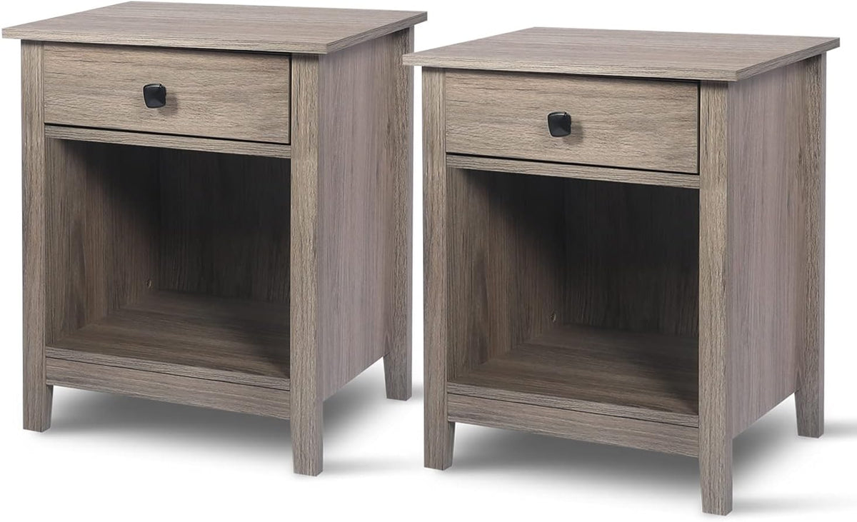 Set of 2 Wood Nightstands with Drawers A303062