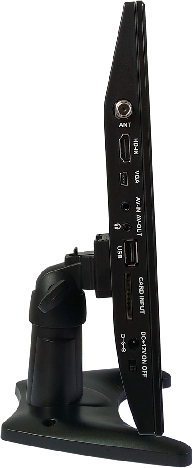 14” Portable LCD TV Monitor 1080P Rechargeable Battery Operated with Stand and Remote Control U383
