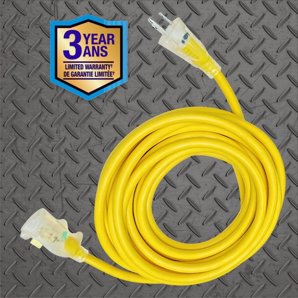 Yellow 100ft Heavy-Duty Cold Weather Cord I652470
