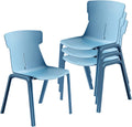 Blue Stacking Chair with Back Support 4 pcs A679020