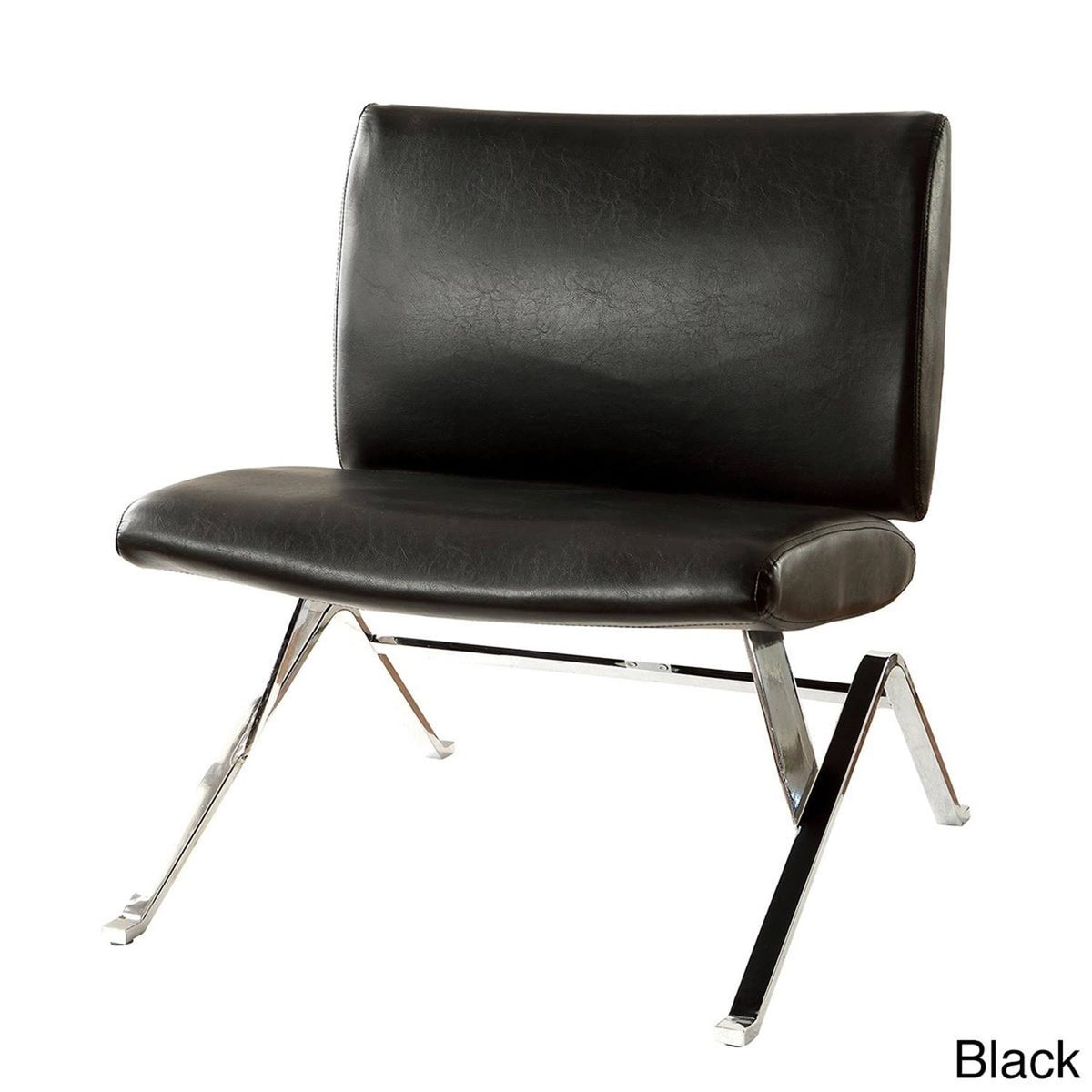 Black Faux Leather Accent Chair K27875