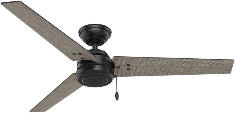 Indoor Outdoor Ceiling Fan with Pull Chain Control, 52, Matte Black G220