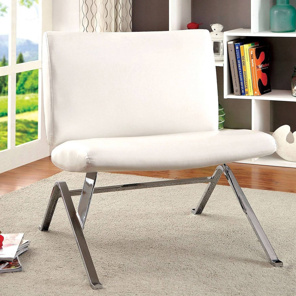 Black Faux Leather Accent Chair K27875