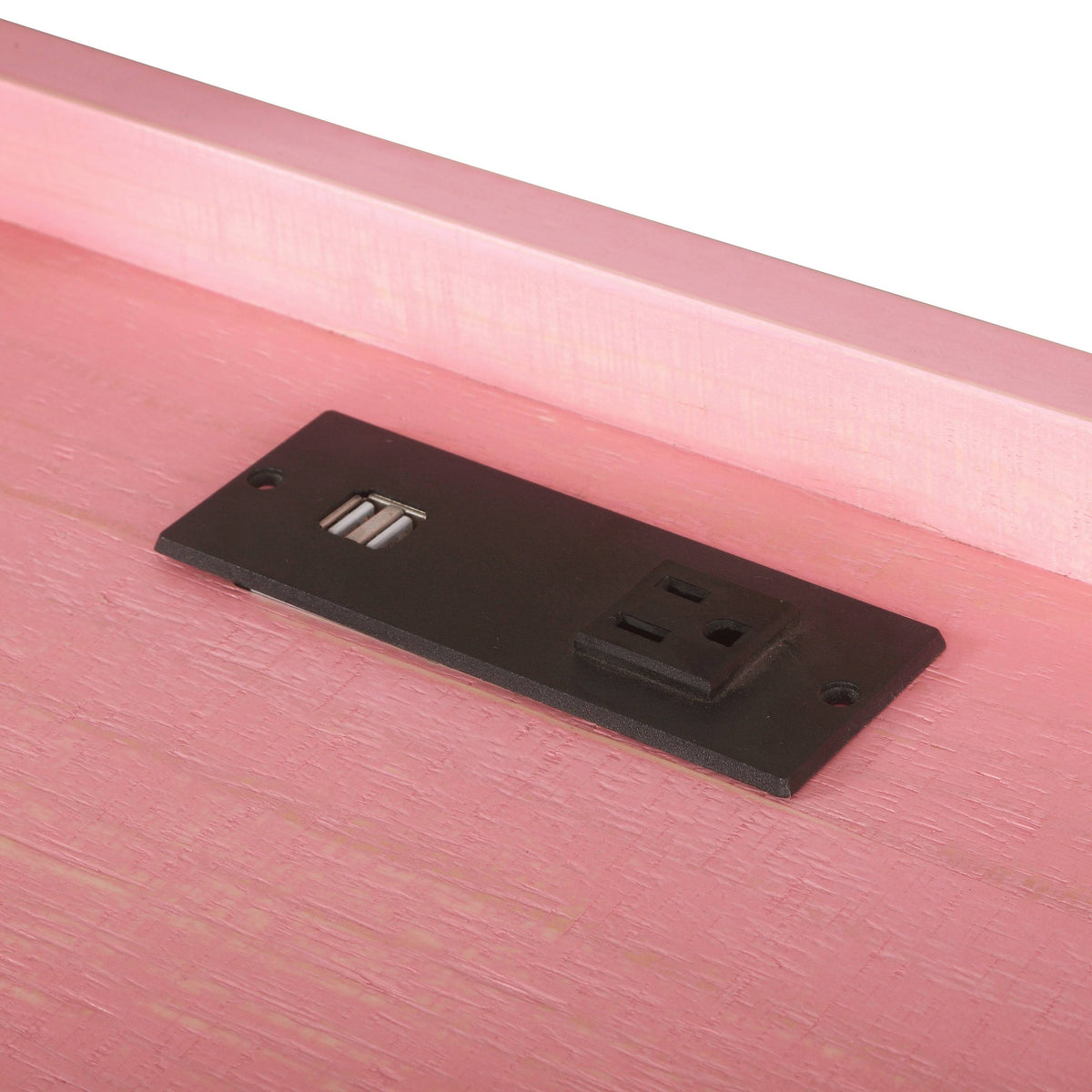 Black Industrial Computer Desk with USB Port E5984