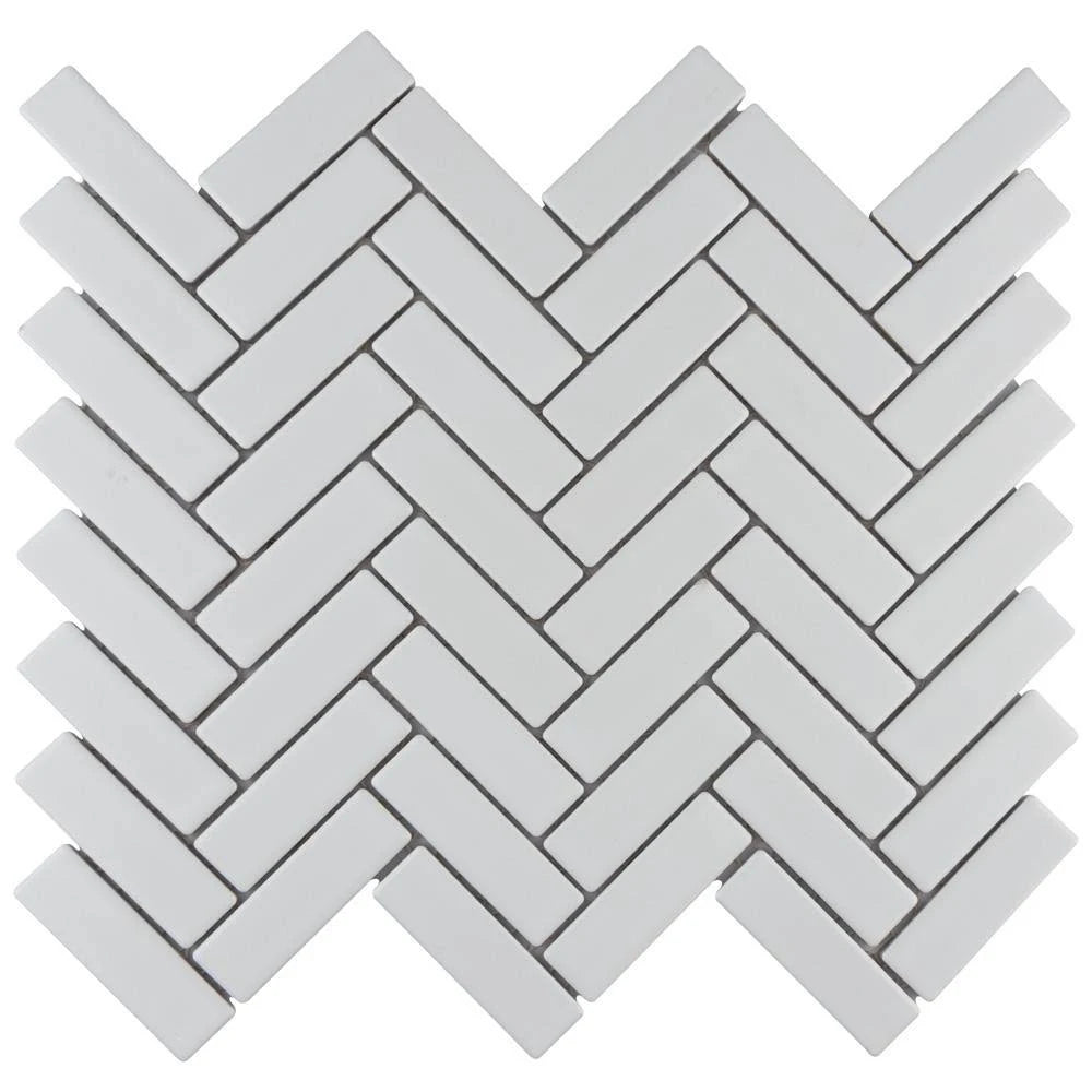Matte White Porcelain Mosaic Tile Y848065