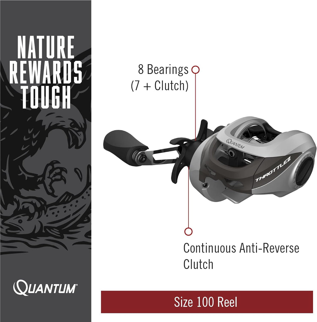 Baitcast Reel and Fishing Rod Combo, 6-Foot 9-Inch 1-Piece Graphite Pole D566272