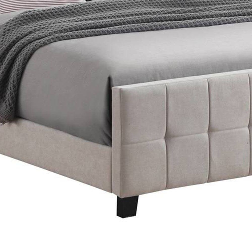 Beige King Upholstered Panel Bed K84447