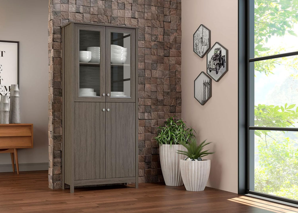 Espresso 4-Door China Cabinet K6536
