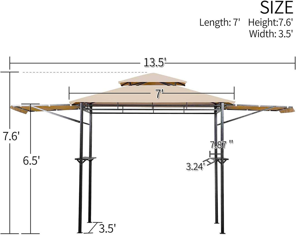 13.5ft 2-Tier Outdoor Canopy T3043
