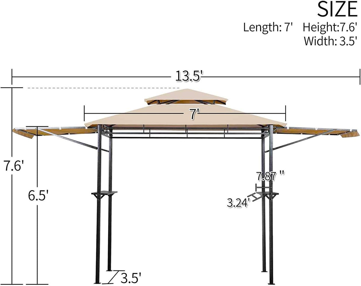 13.5ft 2-Tier Outdoor Canopy T3043