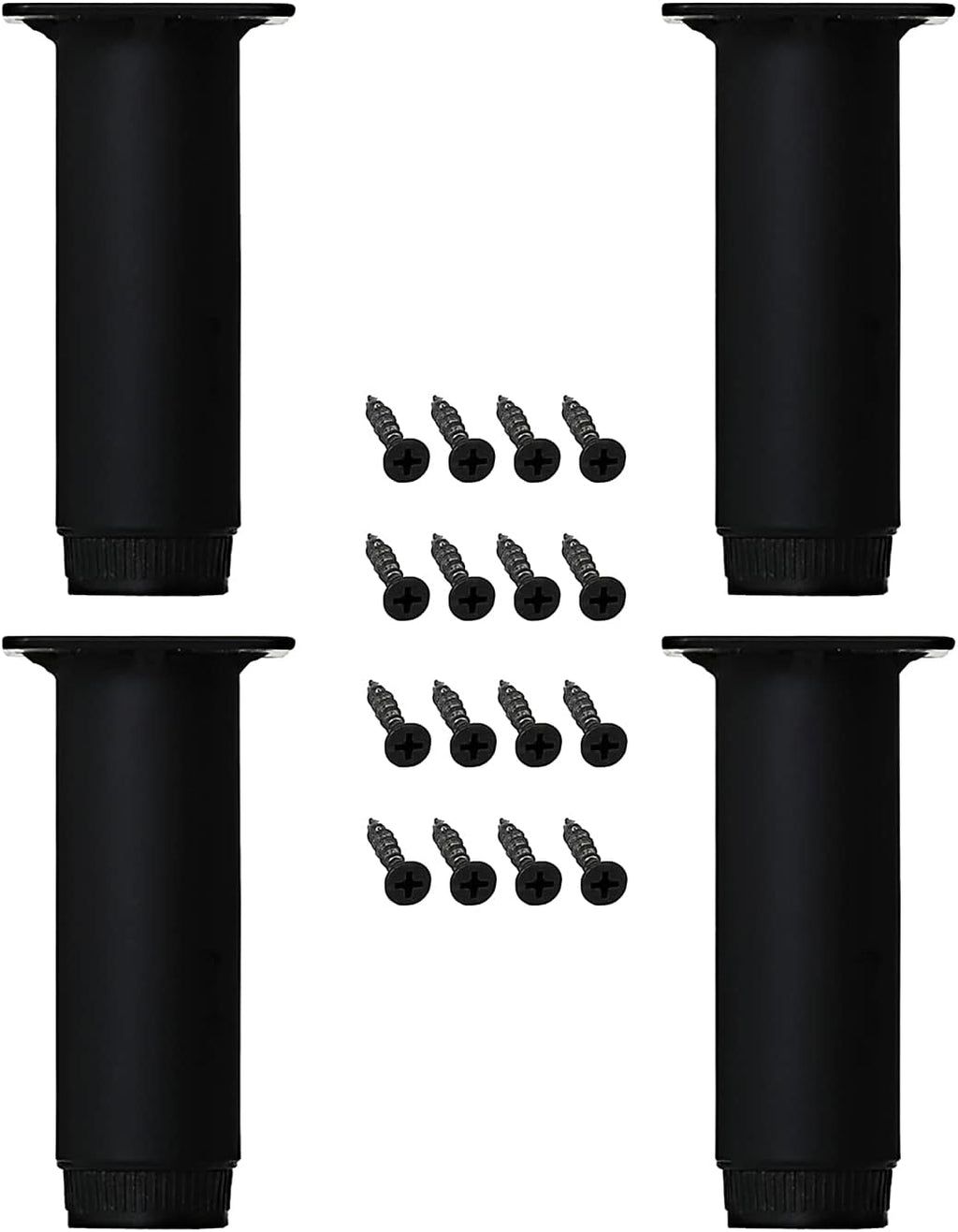 28 Inch Adjustable Metal Furniture Legs 2PCS Black S713337