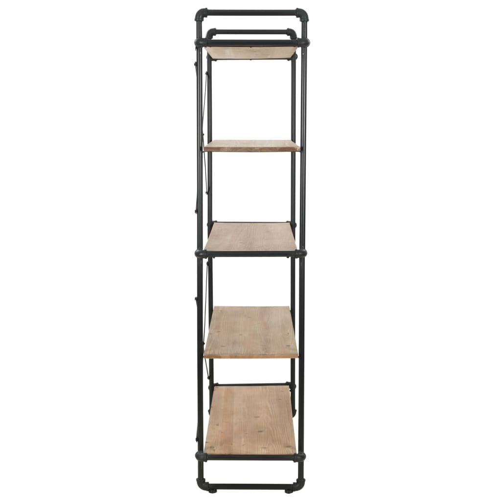 Solid Firwood and Steel Bookcase J125737