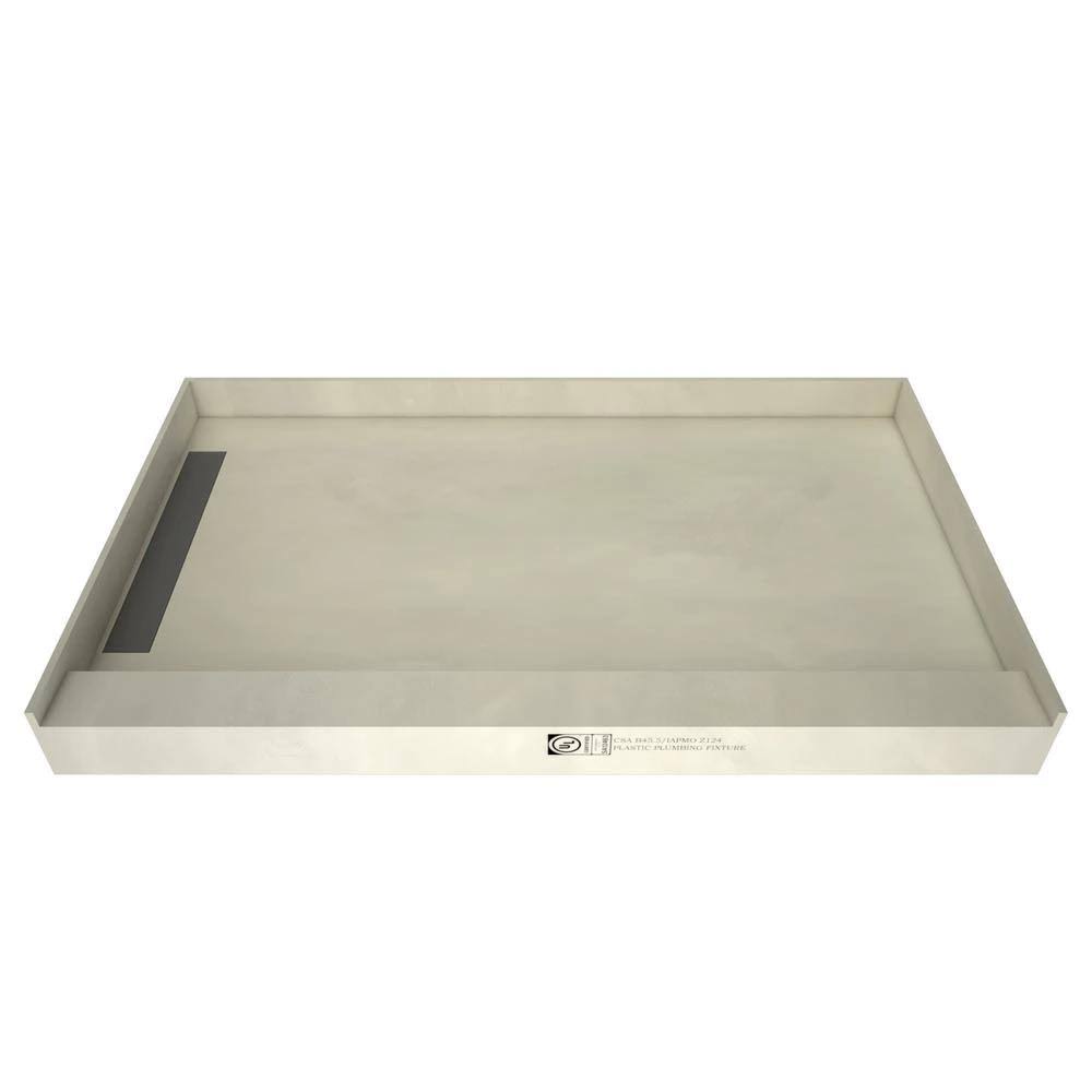 42x22 x 48x22 Single Threshold Shower Base with Bench and Drain Grate K4520