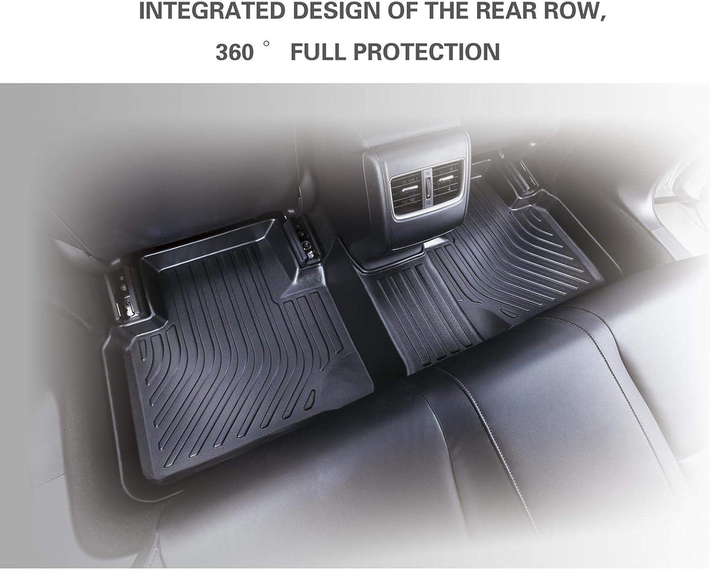 Custom Waterproof All Weather TPE Car Floor Mats Full Set Black F368400