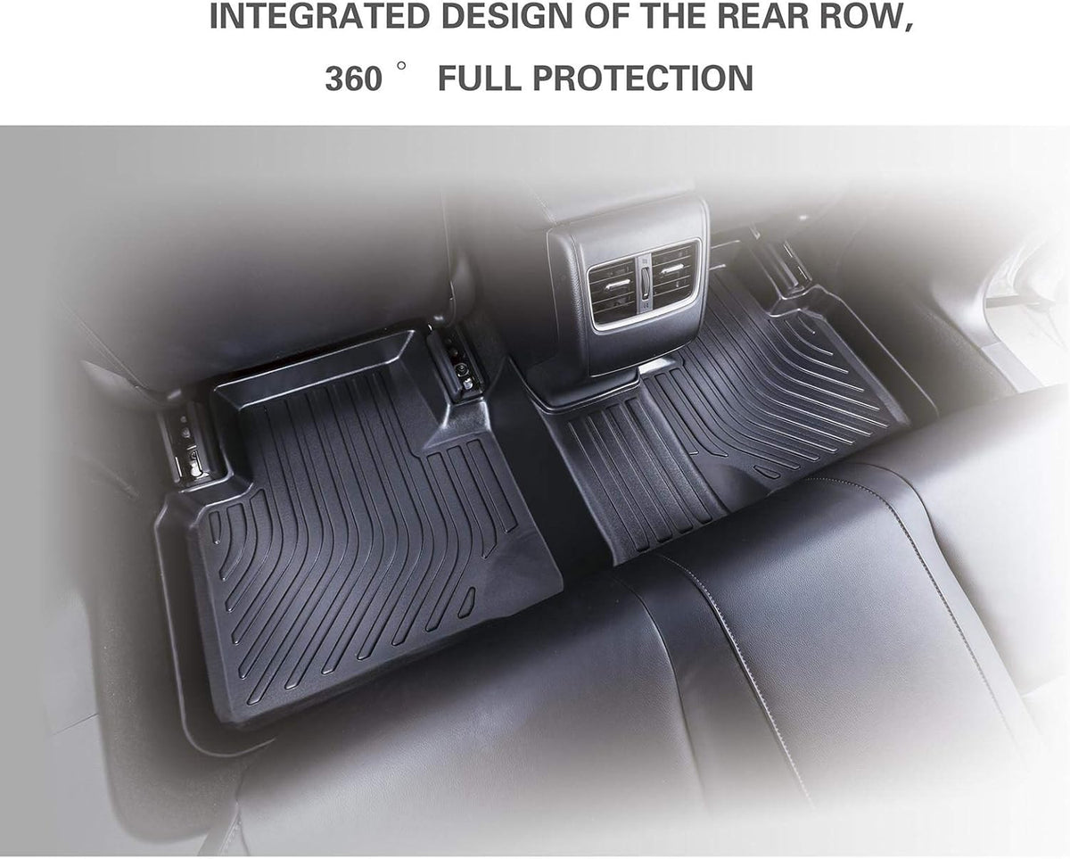 Custom Waterproof All Weather TPE Car Floor Mats Full Set Black F368400