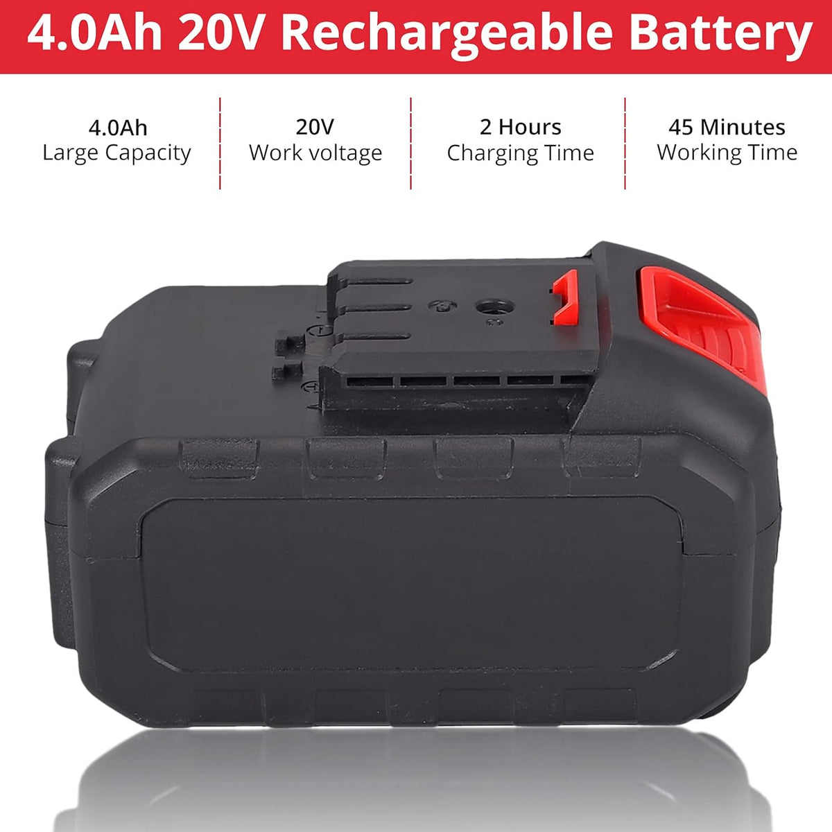 Cordless Pressure Washer 20V 4.0Ah 450 PSI 6 in 1 Adjustable Nozzle Q71022