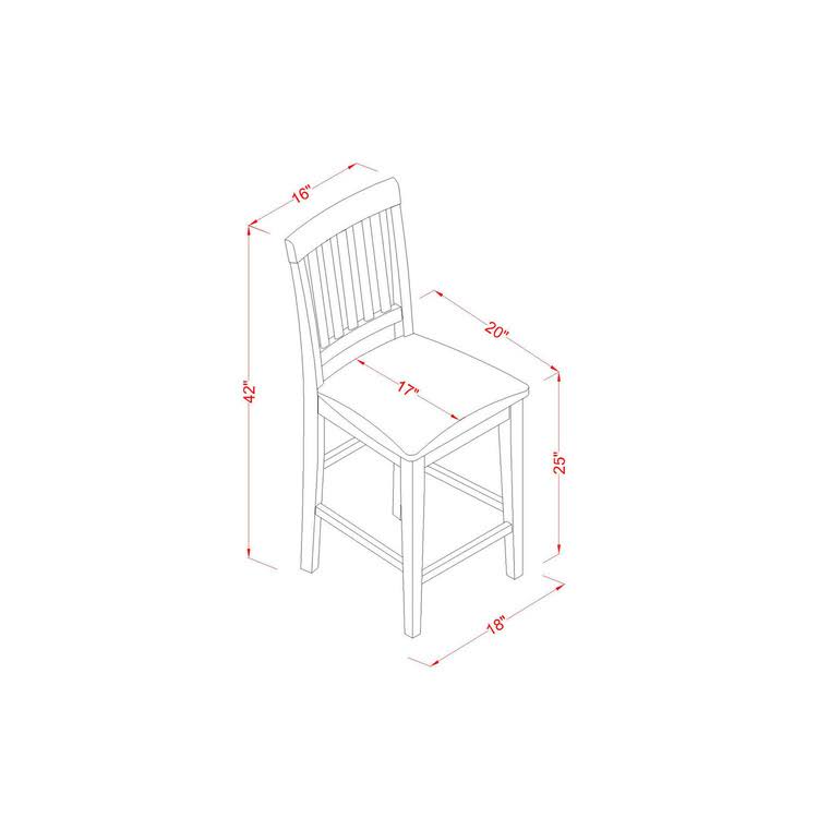 5 PC Pub Table and 4 Counter Chairs C24417