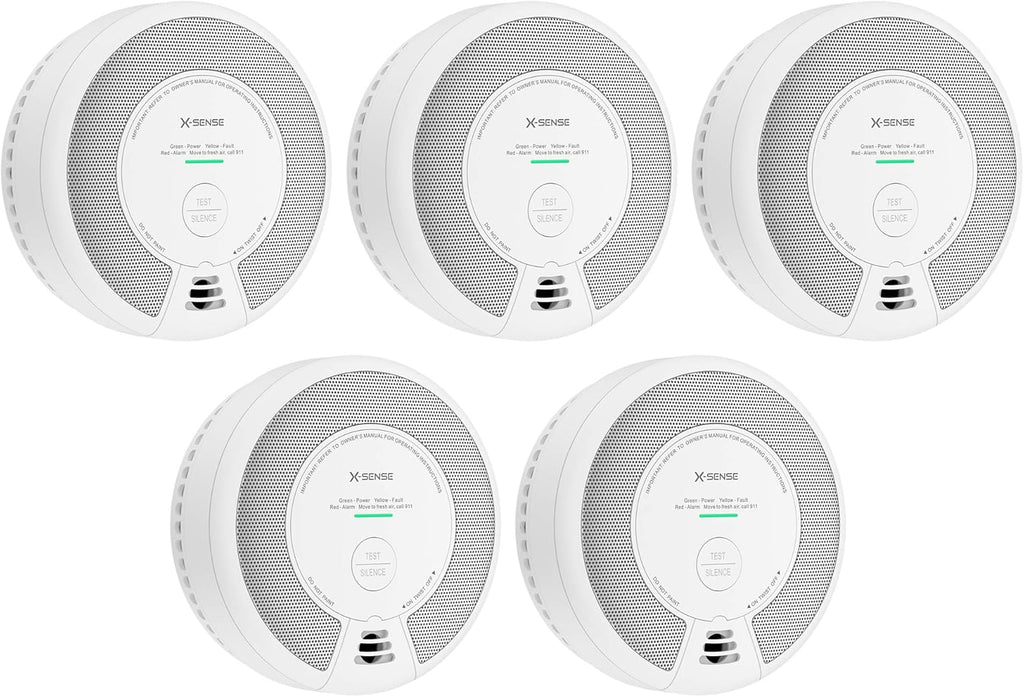 Wireless Interconnected Combination Smoke and Carbon Monoxide Detector, 10-Year Battery, Pack of 6 R62313