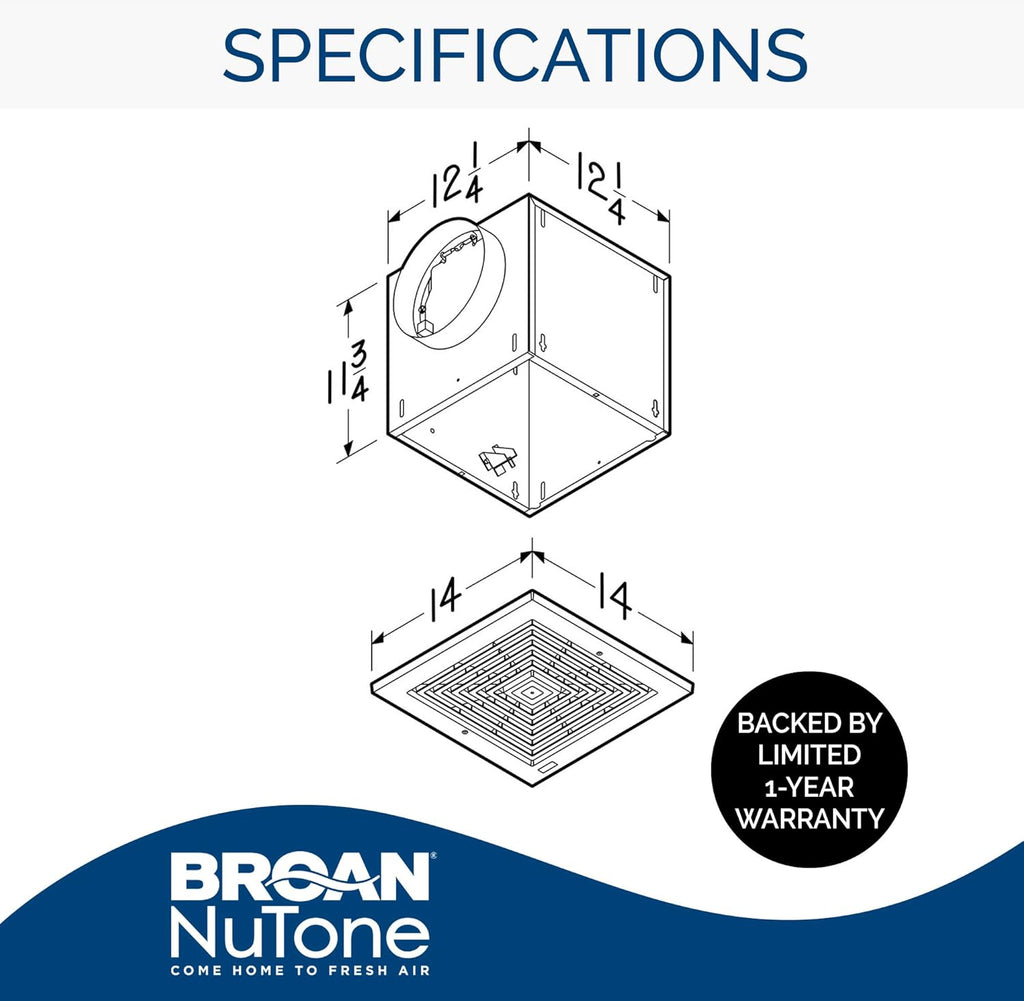 White 308 CFM Ventilator Fan X54251