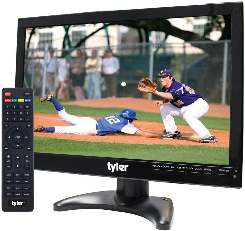 14” Portable LCD TV Monitor 1080P Rechargeable Battery Operated with Stand and Remote Control U383