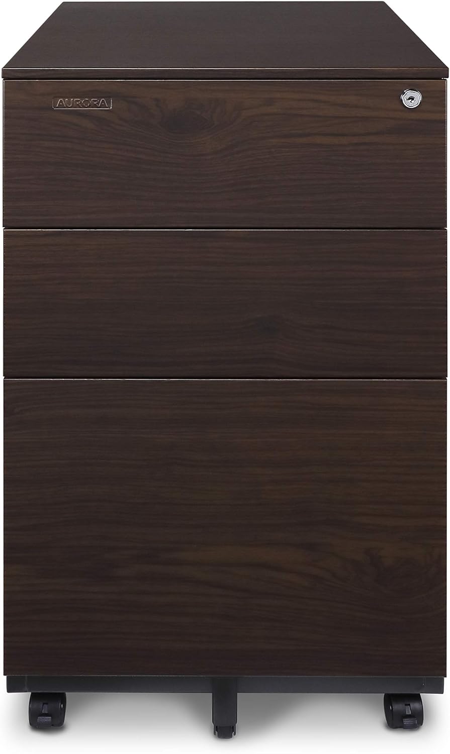 3-Drawer Metal Mobile File Cabinet with Lock B282