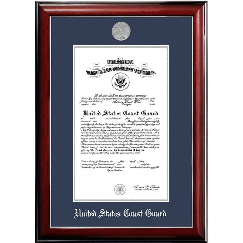 8x10 Certificate Classic Mahogany Frame with Silver Medallion R262099