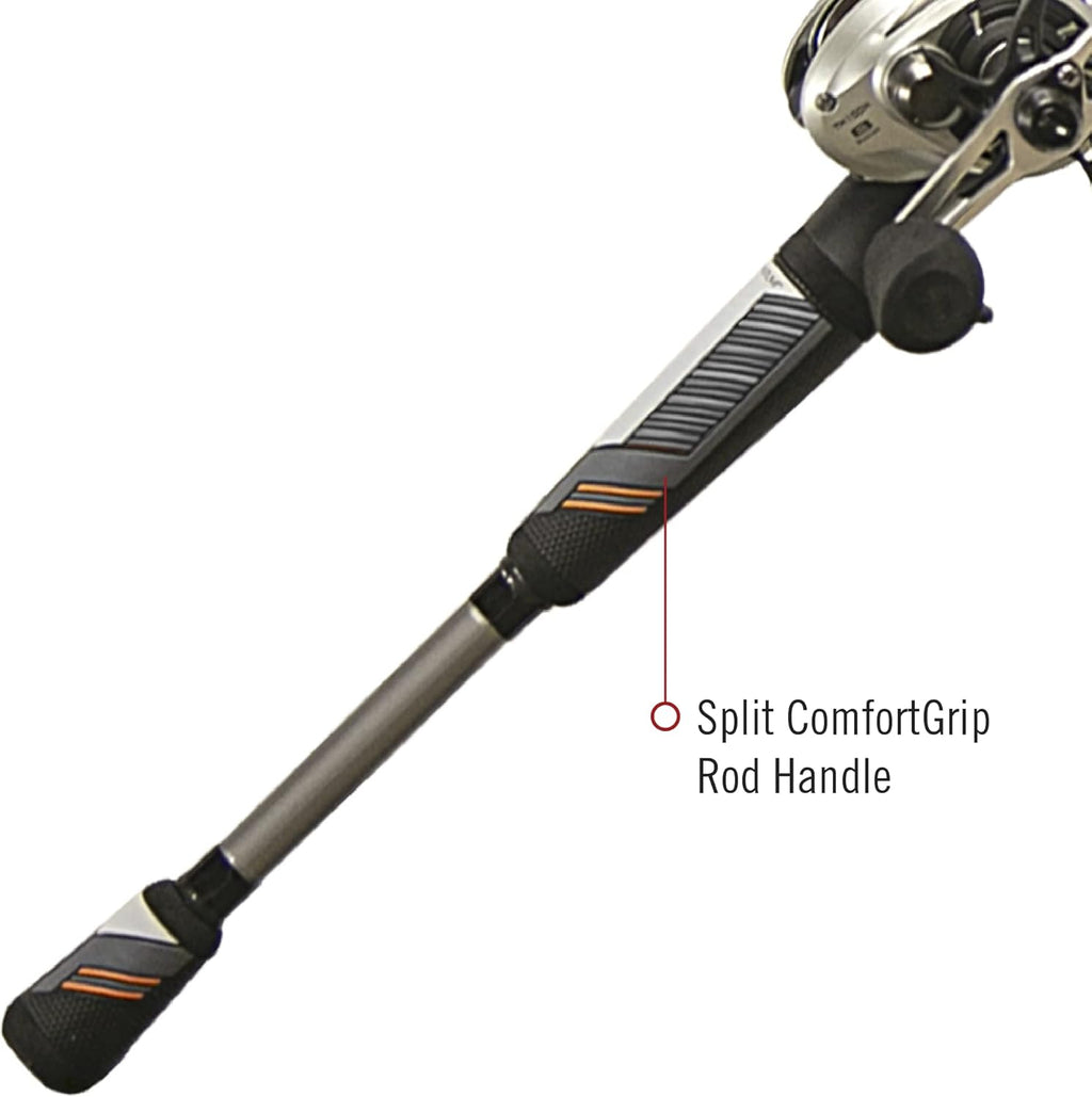 Baitcast Reel and Fishing Rod Combo, 6-Foot 9-Inch 1-Piece Graphite Pole D566272
