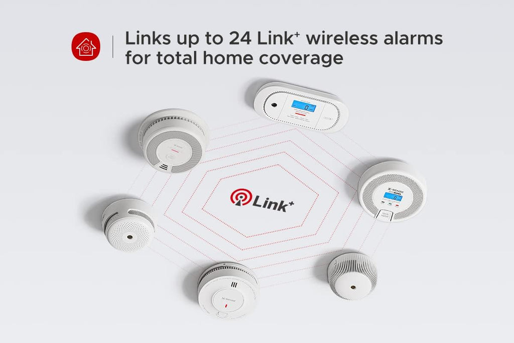 Wireless Interconnected Combination Smoke and Carbon Monoxide Detector, 10-Year Battery, Pack of 6 R62313