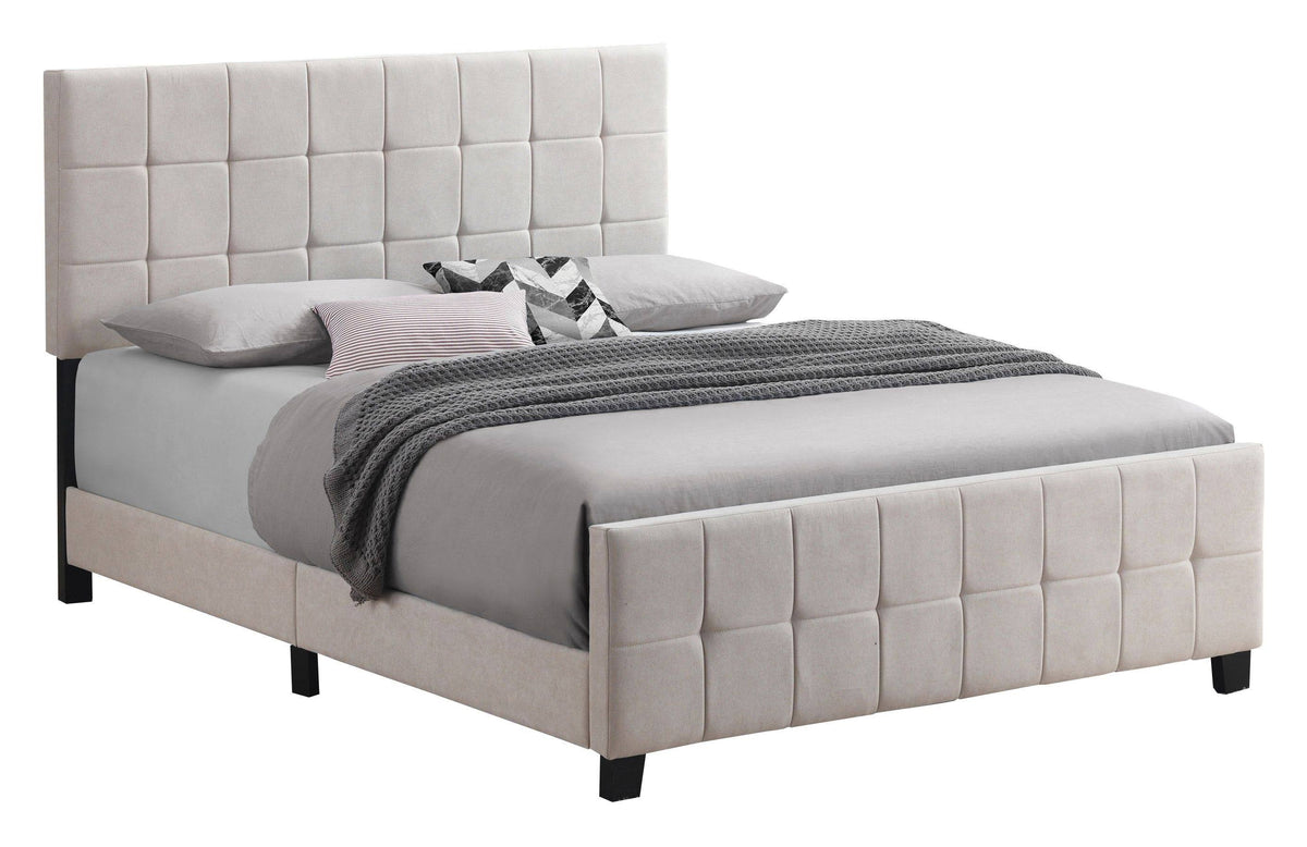 Beige King Upholstered Panel Bed K84447