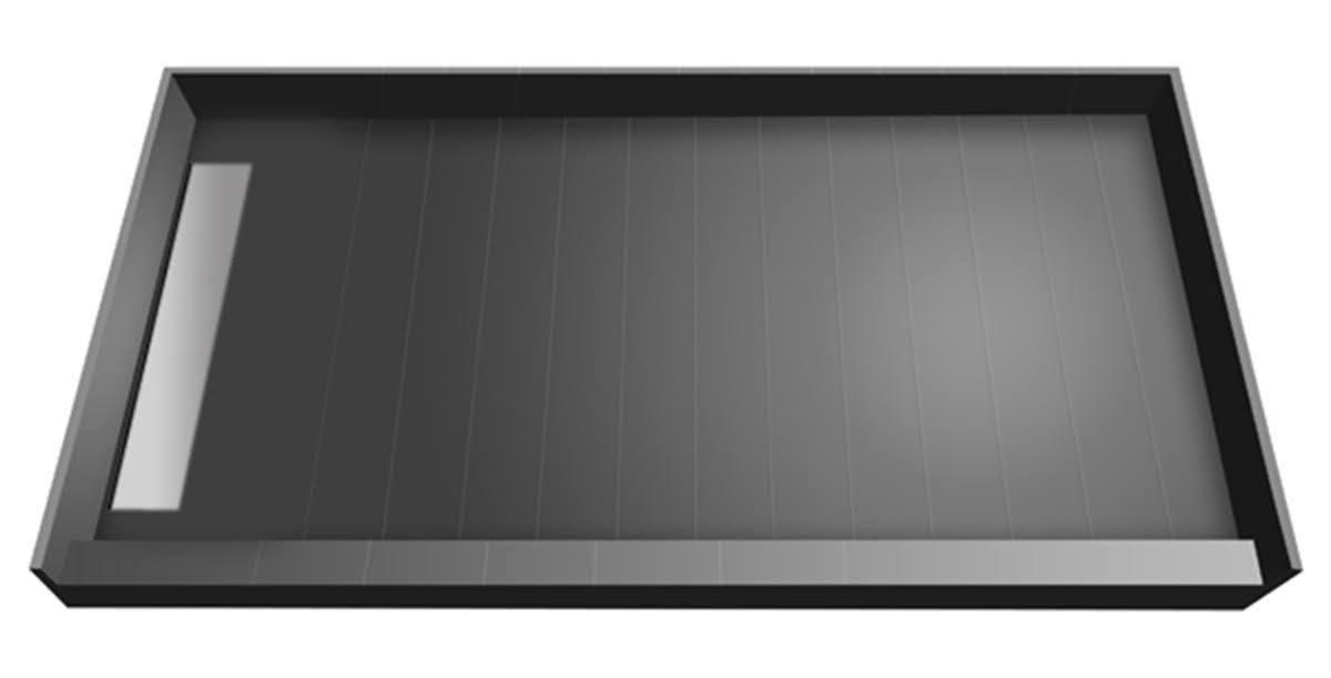 42x22 x 48x22 Single Threshold Shower Base with Bench and Drain Grate K4520