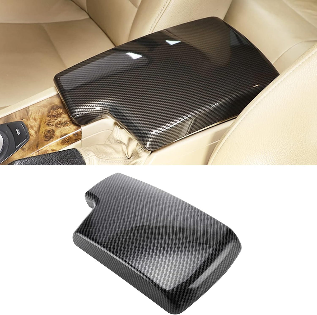 2 PCs Carbon Fiber Console Covers N4746