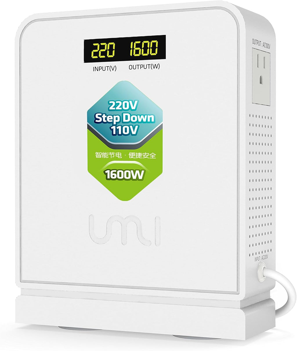220V to 110V Step Down Transformer 1600 Watts White L700510