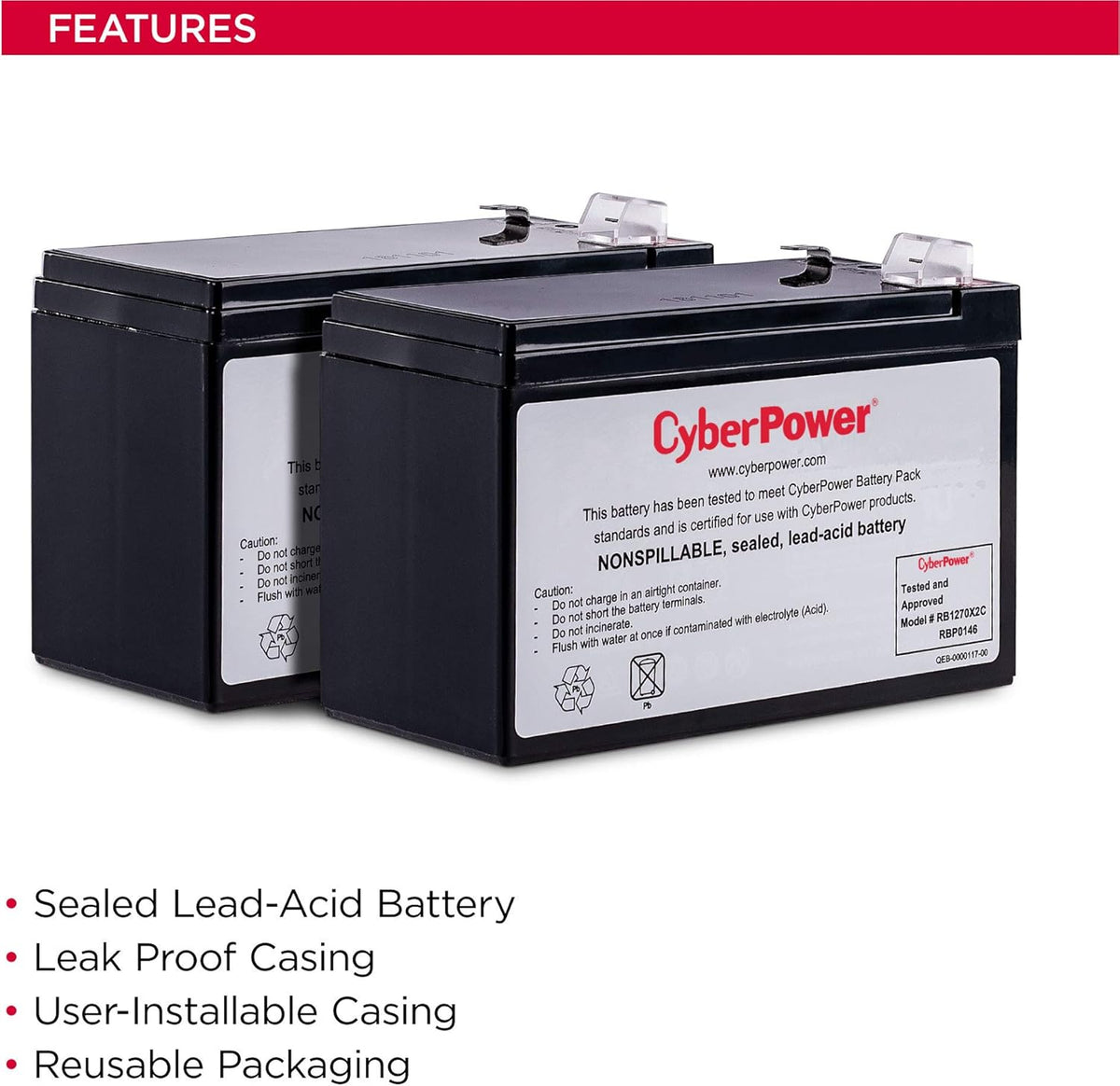 12V/7Ah UPS Replacement Battery Cartridge N8504