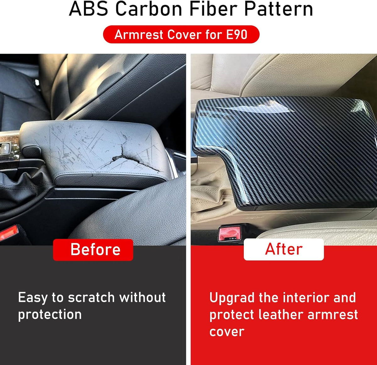 2 PCs Carbon Fiber Console Covers N4746