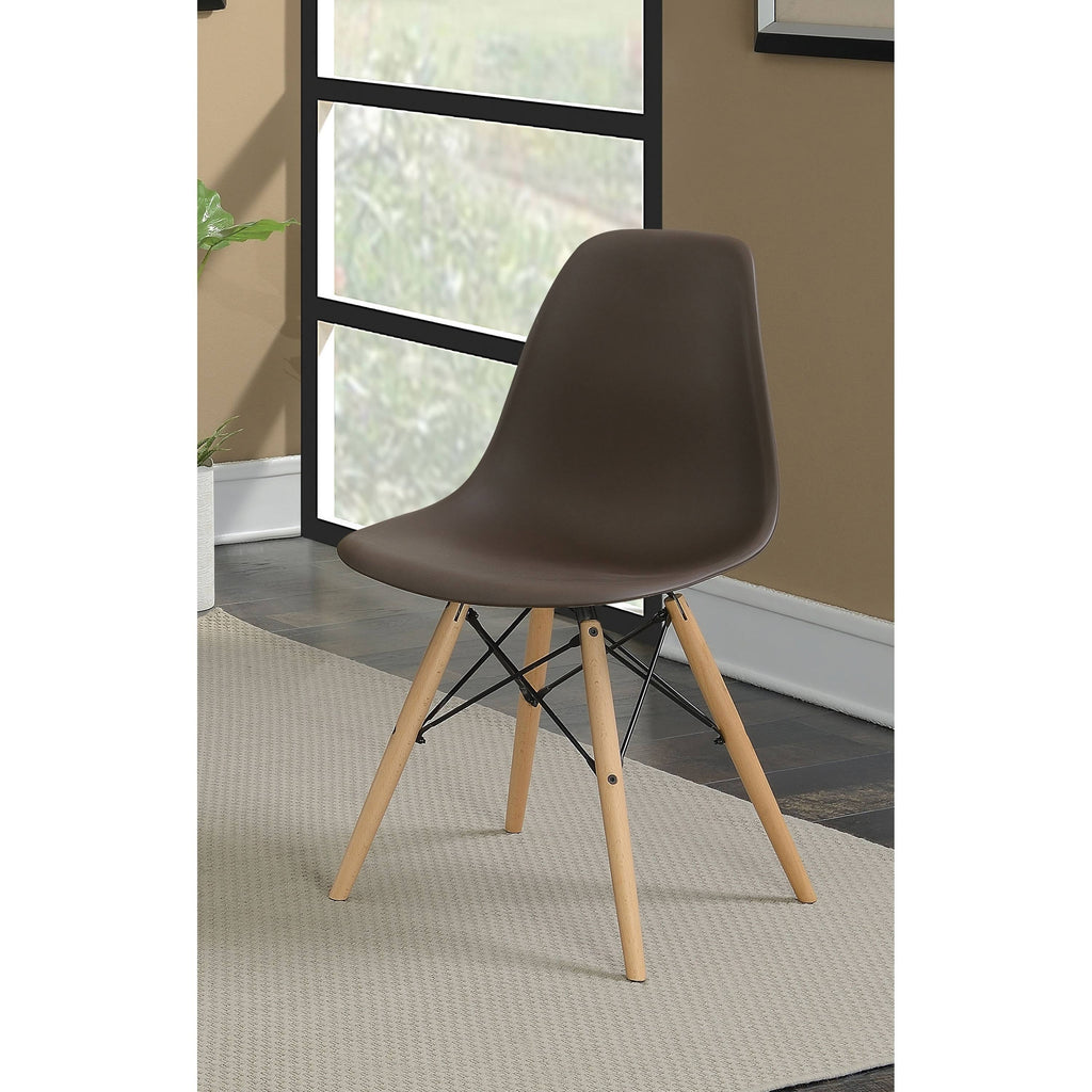 Black Plastic Accent Chairs Set of 2 M125828